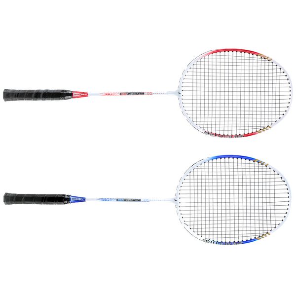

lightweight badminton set 2pcs/set durable aluminium alloy training badminton racket racquet with carry bag sport equipment
