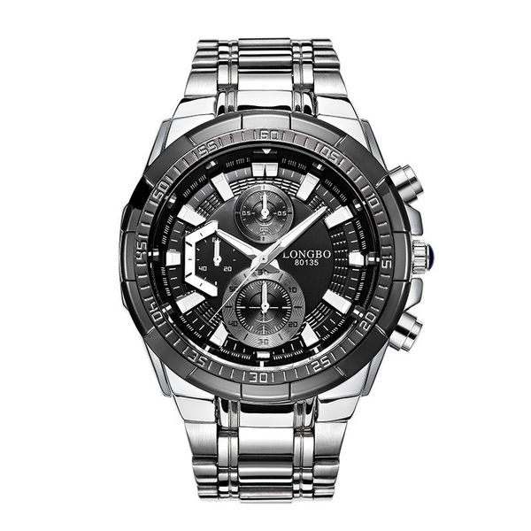 

multifunctional new steel strap men's waterproof luminous watch men's business watch watches luxury fashion & casual 2019 black, Slivery;brown