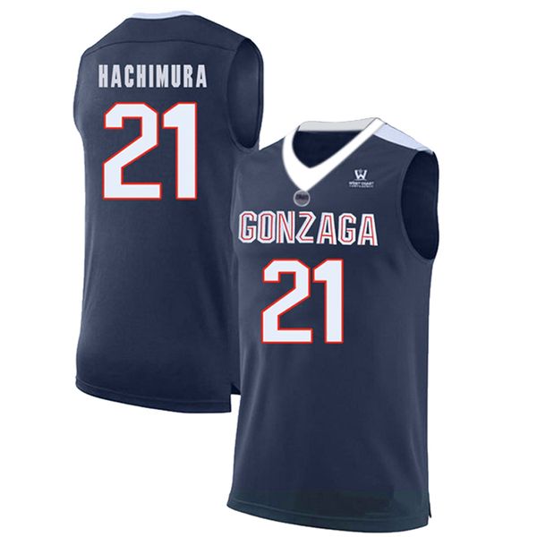 

ncaa gonzaga bulldogs 21 rui hachimura jersey mens college basketball wears stitched logos size s, Black