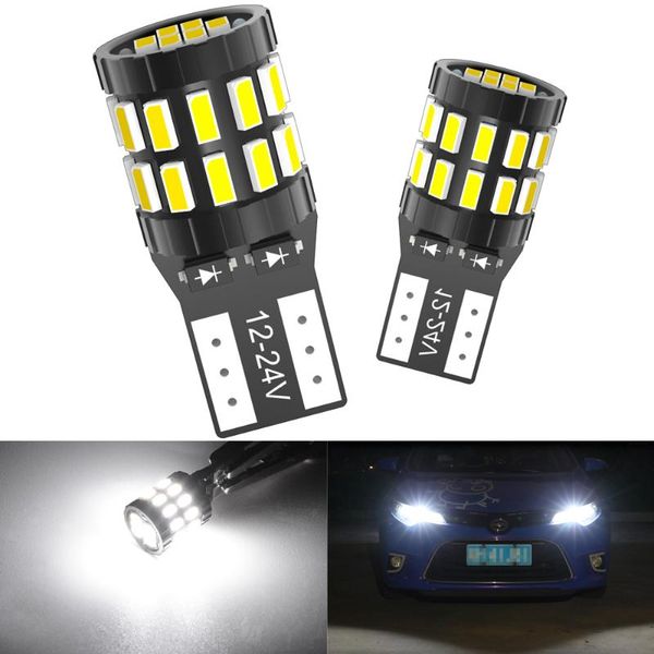 

2pcs w5w 30-3014 smd car t10 led 194 168 wedge replacement reverse instrument panel lamp white blue bulbs for clearance lights