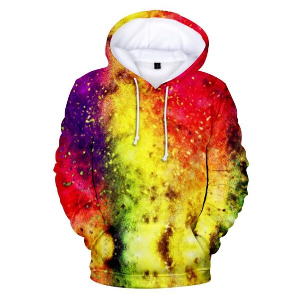 

luckyfriday 2020 color smoke 3d hoodies men/women streetwear pgraphy color smoke print sweatshirts clothing, Black