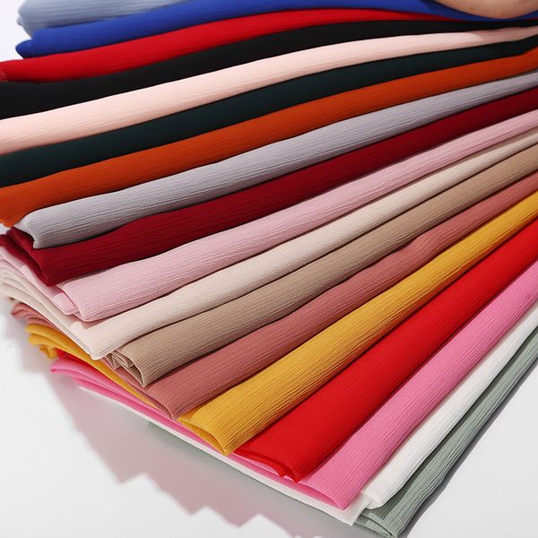 

высокое качество морщинки шифон хиджаб шарф шали дамы мусульманская мода равнина обертывания оголовье длинные шарфы / шарф 180*75 см, Blue;gray