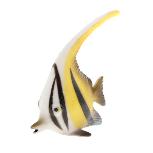 

simulation ocean animals model figure educational toys angel fish, black and white