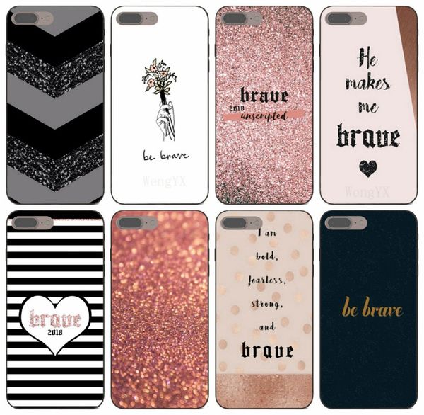 

[tongtrade] quotes be brave stripe pattern case for iphone 11 pro max x xr xs 8 7 6s 5 plus galaxy a8 a9 star pro huawei p20 htc one e9 case