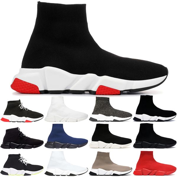 

носок дизайнер повседневная обувь для мужчин скорости женщин моды роскошь кроссовки тройной черный белый марочные мужские тренер спортивной, Black