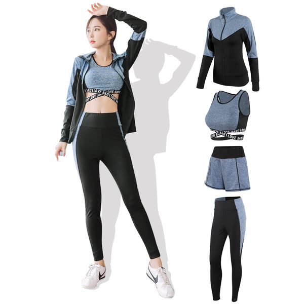 

women workout sport suit sportswear yoga set fitness gym clothes running tennis short sleeve shirt+pants yoga leggings jogging, White;red