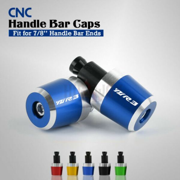 

motorcycle 7/8" 22mm aluminum handlebar handle bar end grips weight plugs cap cover for yzf r3 yzfr3 yzf-r3