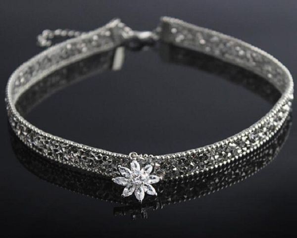 

ice choker pendant necklace fashion short necklace for women neck jewelry collar neck chain for women, Golden;silver