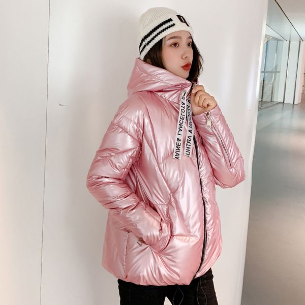 

women new winter jacket with fur collar warm hooded female women new winter coat long parka outwear camperas jacket, Black
