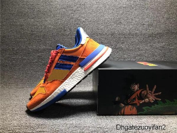 

2020 dragon ball son goku men women running shoes orange collegiate royal hi-res red sneaker, Black