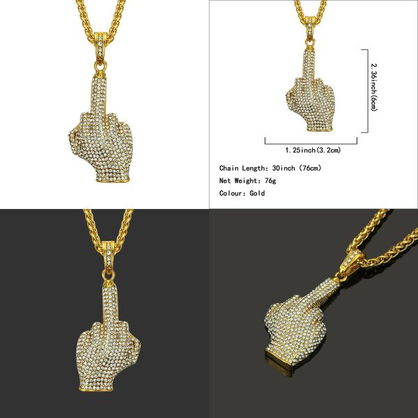 

cool man personality finger pendeloque cut diamond golden pendant necklace mens silver chain necklace necklaces mens gold chain pendants