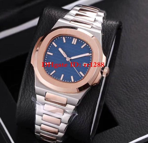 

5 color quality watch 40mm nautilus 5711/1r-001 010 two tone gold transparent automatic mens watch watches wristwatches, Slivery;brown