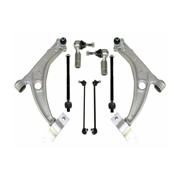 

new 8 pcs front lower control arm +sway bar end link+tie rod end kit for vw cc tiguan