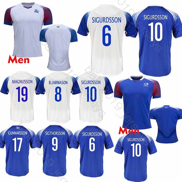 

2018 world cup Iceland soccer jersey 6 GUDMUNDSS 9 SIGTHÓRSSO 10 G.SIGURDSSON 21 TRAUSTASON club team Football uniform