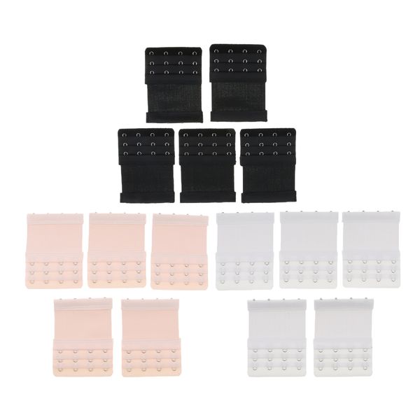 

15set bra extender 4 hook women brassiere elastic back extension accessories, Red;black