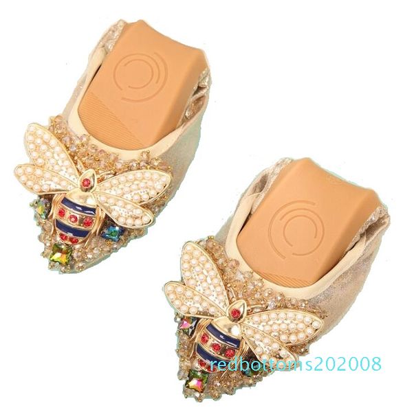 

xgravity bee designer crystal woman big size flat shoes elegant comfortable lady fashion rhinestone women soft girl shoes r08, Black