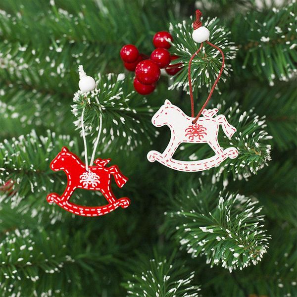 

12pcs рождество висячие украшения творческий деревянные мини diy подвеска elk star angel snow home украшения рождественской елки