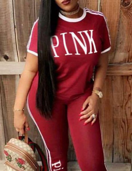 

yooneedi 2019 summer new arrival casual 2 piece plus size women set 3 color print letters o-neck long pants oyw-1047, White