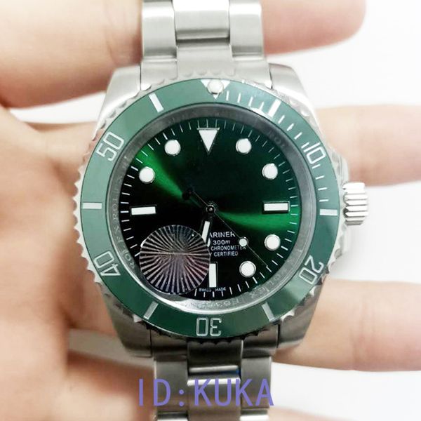 

2020 luxury watch automatic movement master 114060lv nodate watches ceramic bezel black green 40mm reloj steel rubber band men wristwatch, Slivery;brown