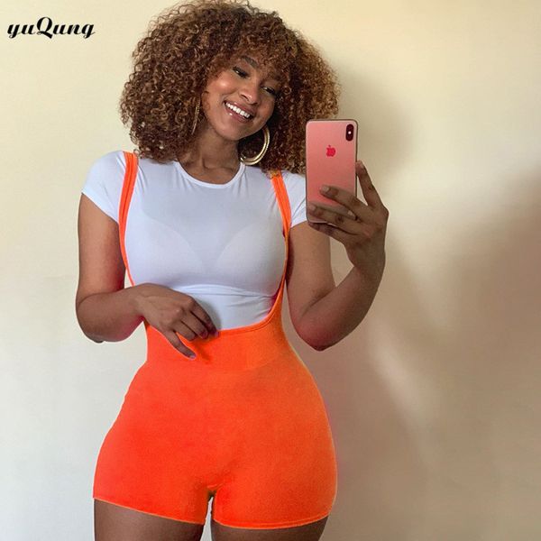 

yuqung women jumpsuit spaghetti strap romper bodycon jumpsuit rompers short bandage overalls strap pants trousers black, Black;white