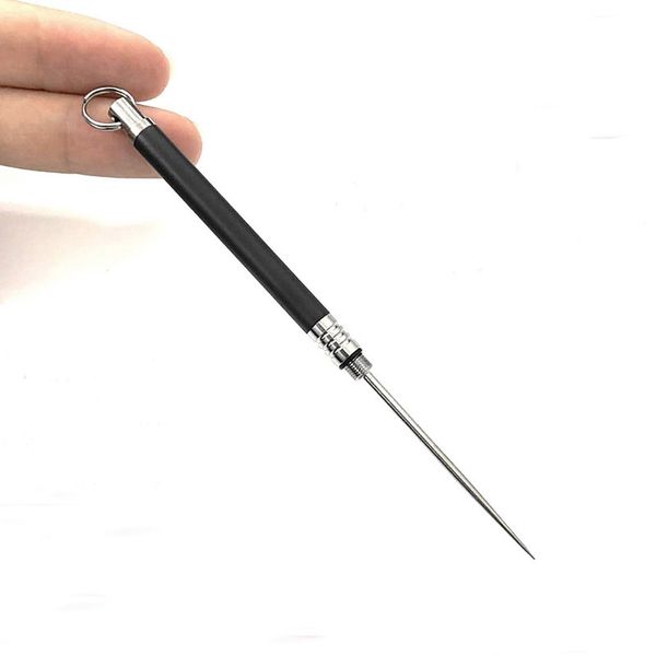 

titanium tc4 ti портативный здоровый фруктовый зубочистка картридж с водонепроницаемый держатель открытый самооборона выживание брелок edc и