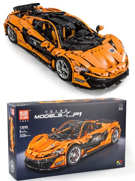 

в наличии 13090 legoed кирпичи technic moc-16915 оранжевый супер гоночный автомобиль mclarening p1 строительные блоки гиперкар набор детских