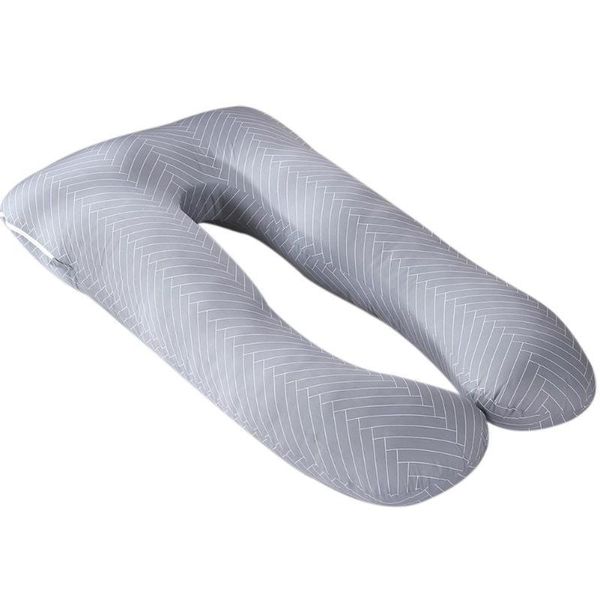 Women Striped Pregnant Women Sleeping Support Pillow U Shaped Soft