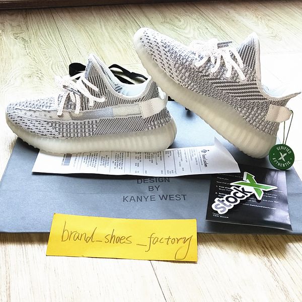 

(receipt+bag+box+stock X tag) EF2905 reflective 3M kanye west design static shoe sneaker designer shoes run shoe man sneakers woman shoes