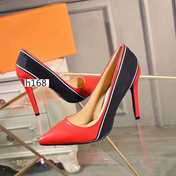 

with box designer women high heels party fashion girls pointed shoes dance shoes wedding shoes double straps sandals size 37, Black