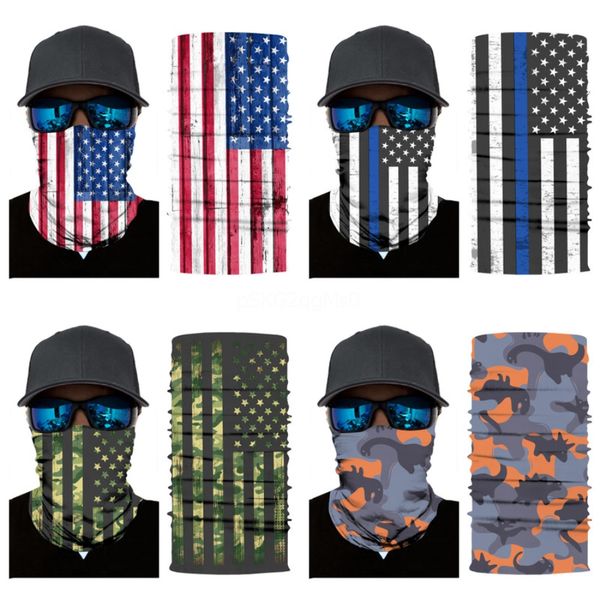 

13o8b new starry sky face skull scarf print hairband mask outdoor cycling skull scarf headband light magic edc soft breathable headwear#843, Blue;black