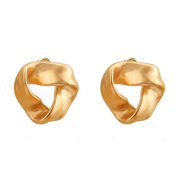 

classical gold color twist knot stud earrings fashion geometry ear studs earring jewelry antiallergic christmas, Golden