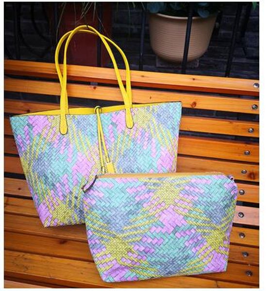 

pink sugao designer handbags women tote bag 2pcs/set pu leather handbag fashion bags 6 color messenger crossbody shoulder bag