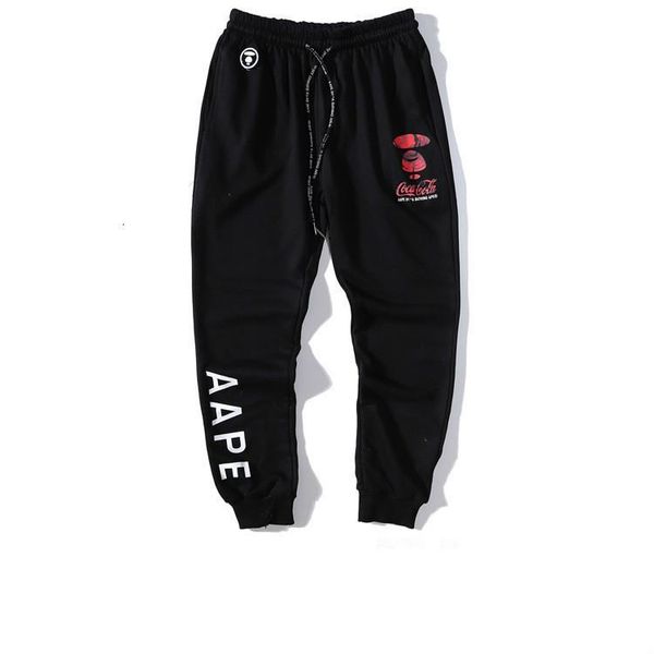 

mens pants stretch waist cotton loose trousers trend popular individuality sweatpants for men, Black