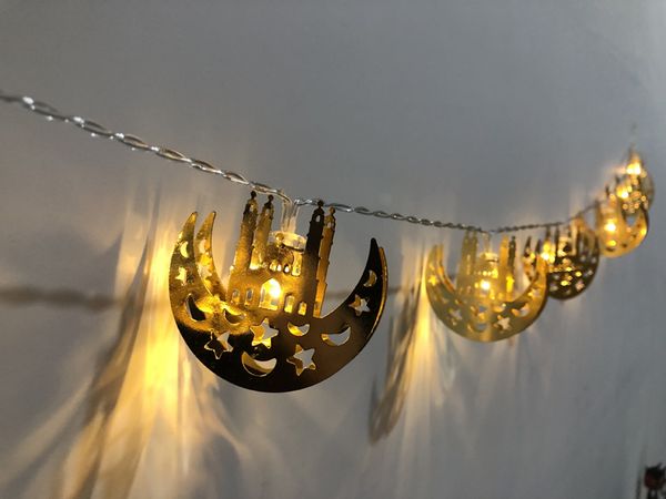 

muslim eid ramadan al-fitr led moon castle light string palace ramadan festival decoration pendant festival decoration