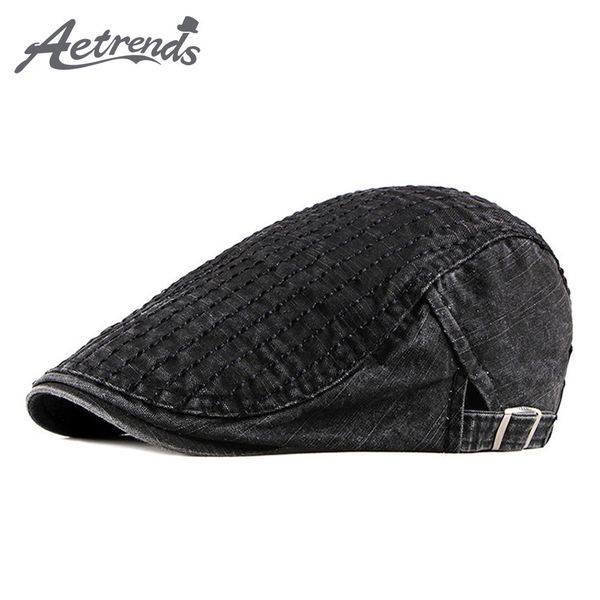 

aetrends] мужская хлопок плоский ivy гэтсби newsboy вождения hat cap newsboy шляпы z-10056, Blue;gray