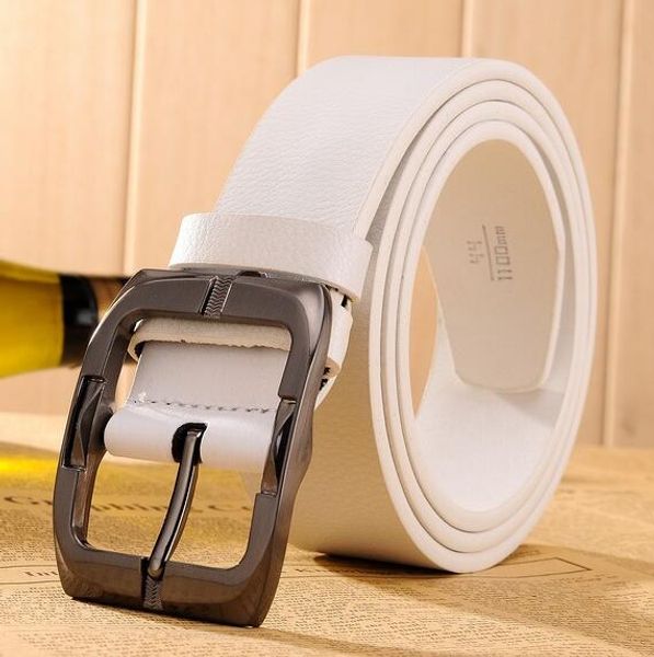 

2019fashion belt for men youth pu silver buckle belt for women fashion belt available in five colors a0146, Black;brown