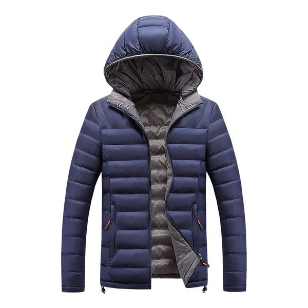 

2019 winter men warm parkas homme fashion solid down jacket mens casual zipper parka hombre hooded outwear cotton-padded jacket, Tan;black
