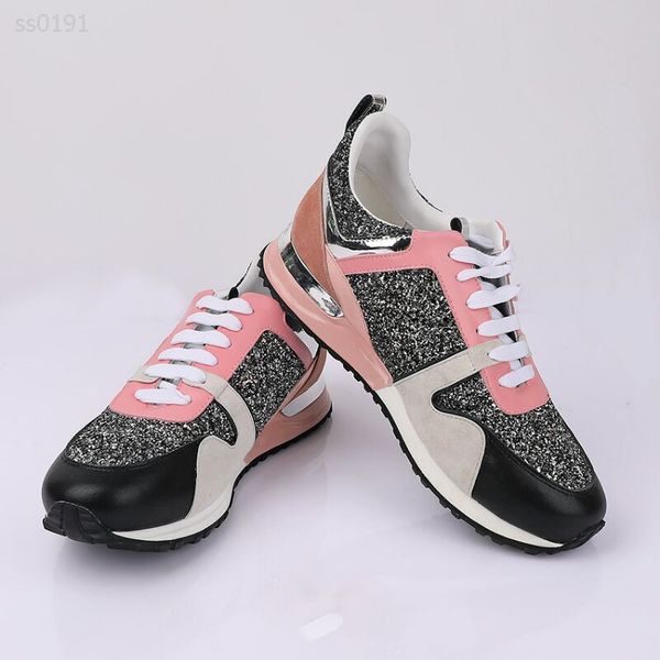 

2020 new luxury wild casual shoes women trainers men sports shoes genuine leather fashion mixed color genuine platform women shoes, Black