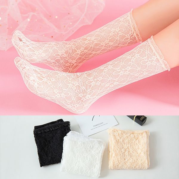 

женские носки мода кружева сексуальная дышащая ажурная сетка длинный раздел носок calzini donna женские носки, Black;white