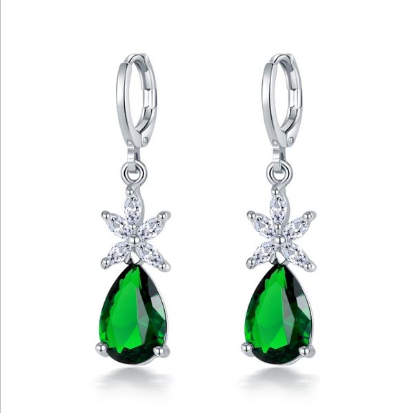 

2020 new sale european fashion jewelry original crystal from swarovskis popular zircon earrings new fashion drop shape earrings, Golden;silver
