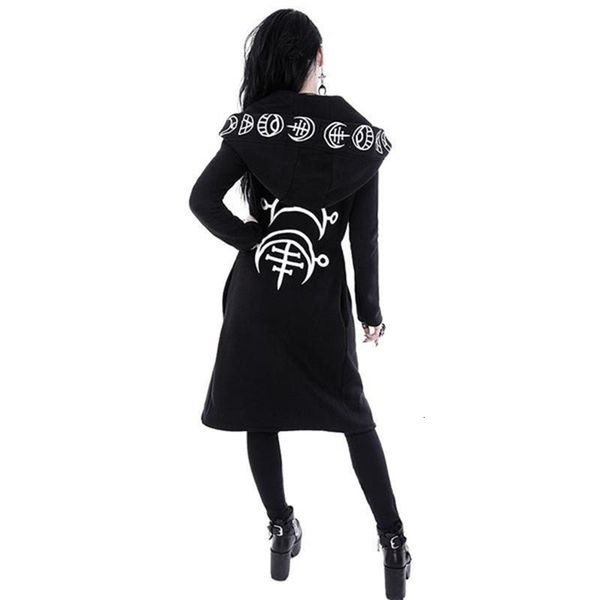 

woman clothes womens hoodie 2019 spring gothic coat casual chic black plus size women loose cotton hooded plain print female punk hoodies