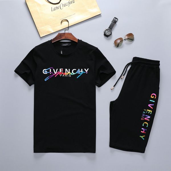 

designer brand pants t shirt summer suit mens sport suit 2pcs set luxury men suit designer men clothing, Gray