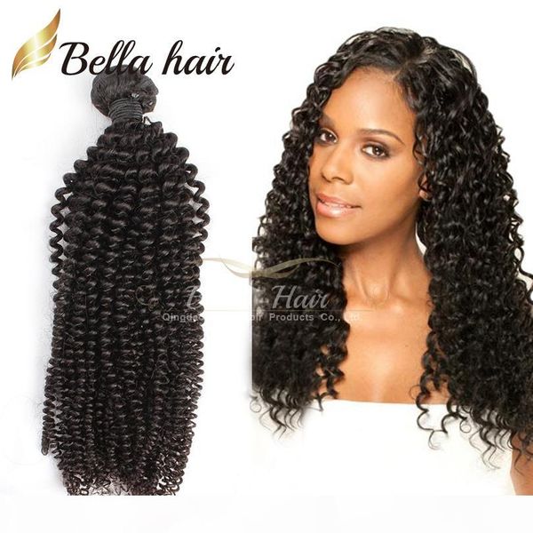 

peruvian hair weaves kinky curly virgin human hair extensions double weft natural color 8"-34" 3pcs lot hair bundles bellahair, Black