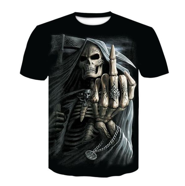 

polyester material motorcycle the skeleton of death punk short t tshirt mx mountain streebike t-shirts