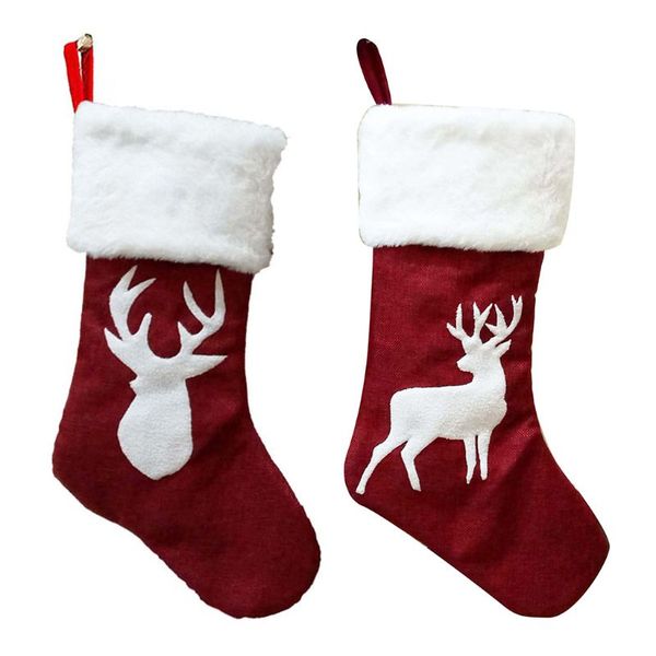

christmas stockings sock xmas tree candy gift bag deer elk hanging pendant home decor ornament