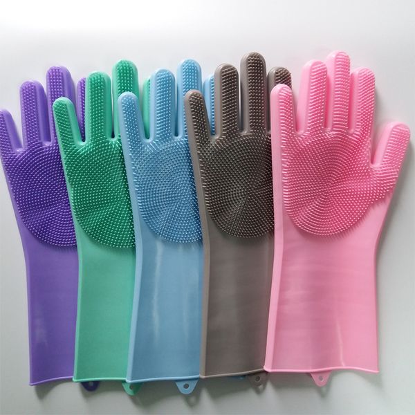 

silicone kitchen cleaning gloves magic silicone dish washing glove for household scrubber rubber kitchen clean tool
