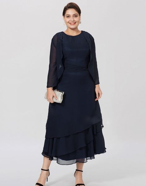 

tea length mother of the bride dresses with jacket wedding guest dress evening gown formal wear, Black;red