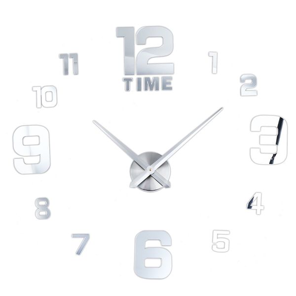 

diy wall clock 3d mirror effect stickers home decoration