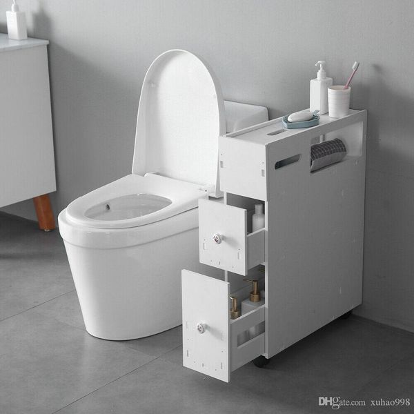 

new movable bath toilet cabinets drawers standing toilet paper holder white