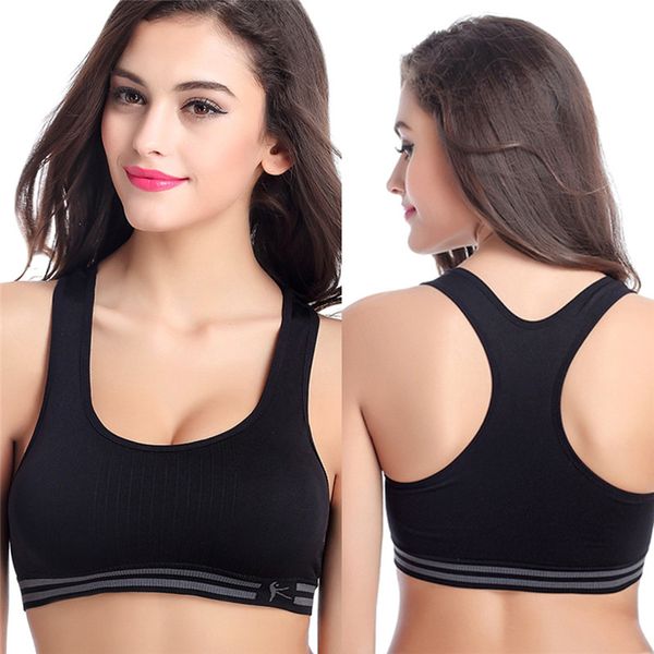 

women sports bras tank athletic vest gym fitness sport bra no rims padded running training seamless yoga bras, White;black